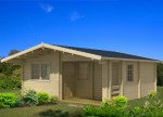 Four Room Apex Log Cabin 805 - Double Glazed, Integral Porch Four Room Apex Log Cabin 805 - Double Glazed, Integral Porch