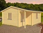 Side Door Apex Log Cabin 580 - Double Glazed